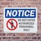 Signmission Do Not Enter Authorized Personnel Only OSHA Notice Sign, Plastic, 14in W x 10in L, 2PK OS-2PACK-NS-P-1014-L-15434 - alternate 7